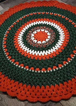 Килим в'язаний круглий д.100 см бохо стиль