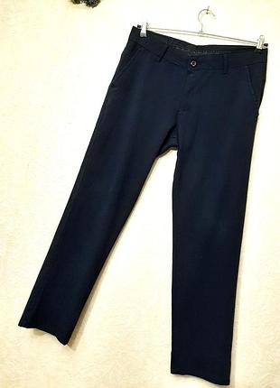 Брюки брендовые мужские синие лето весна осень прямые/трохи зауженные книзу повседневные бренд missource est. 1991 штани