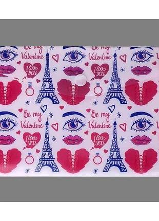 Папка-конверт на кнопке, dl, paris, arabeski, розовая bm.3957-10 тм buromax