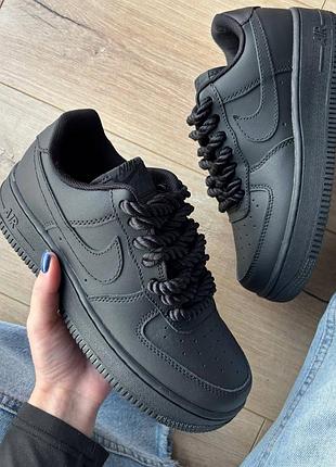 Nike air force 1 low black rope laces 2