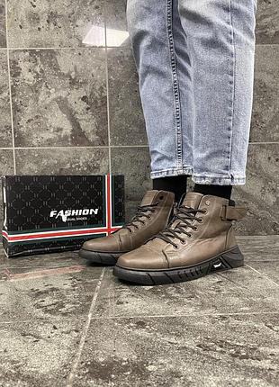 Мужские зимние ботинки fashion с мехом