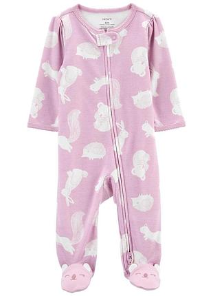 Бавовняний чоловічок сліп піжама carter’s картерс для дівчинки