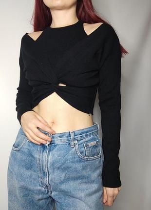 Светр, лонгслів чорний 2