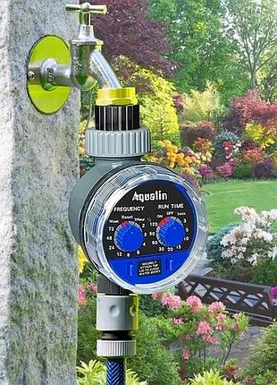 Цифровий таймер поливу aqualin yl21026a з кульковим клапаном і підтримкою датчика дощу