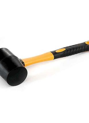 Киянка 225г гумова чорна з фібергласовою рукояткою тм сила