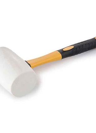 Киянка 680г гумова біла з фібергласовою рукояткою тм сила