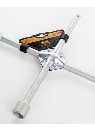 Ключ баллонный 1⁄2х17x19x21 мм колесный крестовый усиленный тм сила