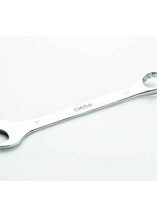 Ключ комбінований 27мм полірований ріжково-накидний crv тм сила