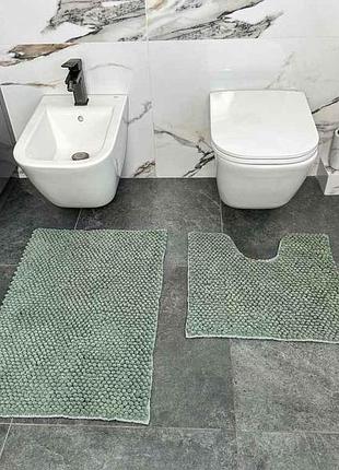 Набір килимків 55*5050*80см нефрит для ванних кімнат ананас тм dariana