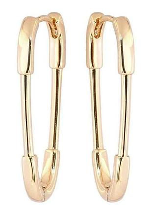 Сережки позолота 18k колечка шпильки (170459) тм xuping