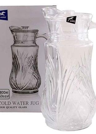 Кувшин 1,8л bmj-135bla стеклянный под.уп. тм interos