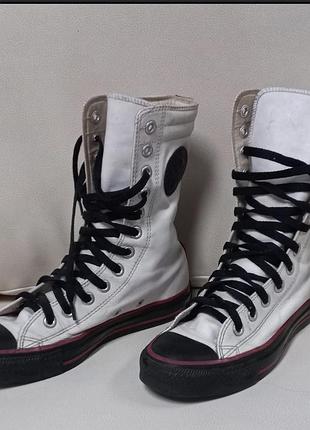 Ультравысокие кожаные кеды converse chuck taylor all star xxhi (до колена!)