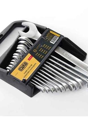 Набор ключей 12 cr-v рожково-накидных (6,7,8,9,10,11,12,13,14,17,19,22мм) тм сила