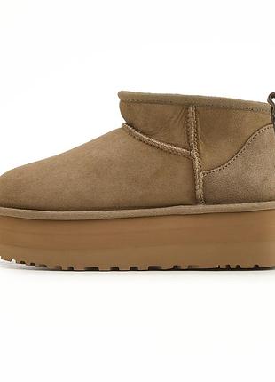 Ugg classic ultra mini platform xl beige-brown