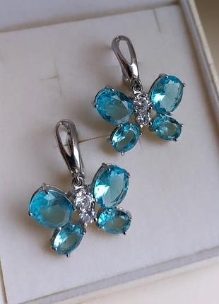 Винтажные серебряные серьги, итальялия 70-х