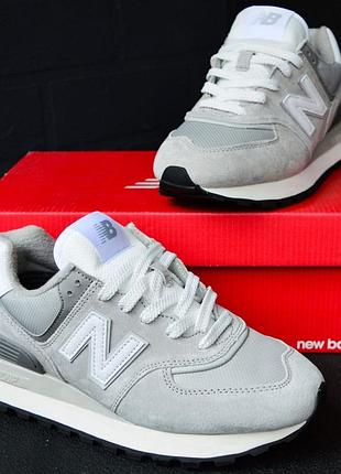 Кросівки new balance 574 legacy gray white сірі з білим жіночі термо