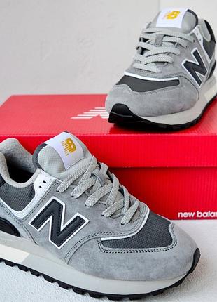 Кросівки new balance 574 legacy gray black сірі з чорним, термо жіночі термо