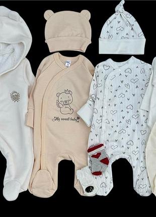 Гарний набір одягу для новонародженого малюка, якісний одяг для немовлят, весна, зима, зріст 56 см, бавовна
