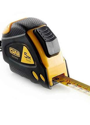 Рулетка l=5м 19мм стандарт «супермагніт» обгумована з автостопом тм сила