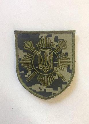 Шеврон президентський полк темний і світлий оливковий 7х8 см на липучці тактичний військовий dm-11