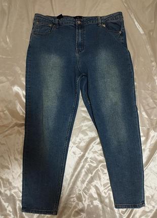 Джинсы ll, женские, молодежные, большой размер 48/4хl/56, хлопок полиэстр эластан,зима, демисезон, плотный, мягкий деним.