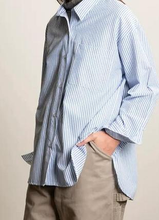 Сорочка блакитна хлопкова