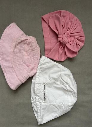 Набір головних уборів для дівчинки (3–6 міс.) панамка