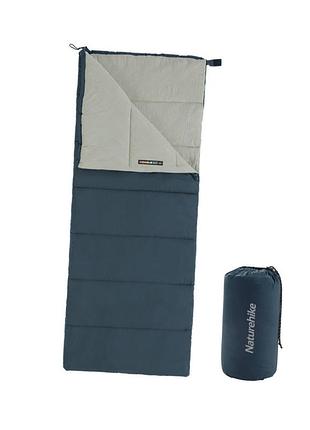 Спальник naturehike f150 (nh22msd05) +13°c - лівий - 190см - темно-блакитний