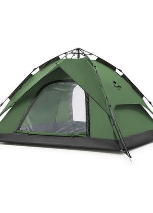 Палатка четырехместная автоматическая naturehike (nh21zp008), темно-зеленый
