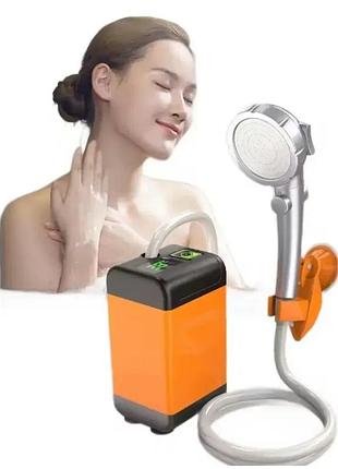 Портативный душ 3,7 в насос 4800 мач с 3 режимами напора outdoor shower and xl-1402