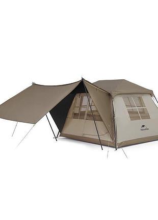Намет naturehike village (cnk2300zp022) з навісом - великий - коричневий