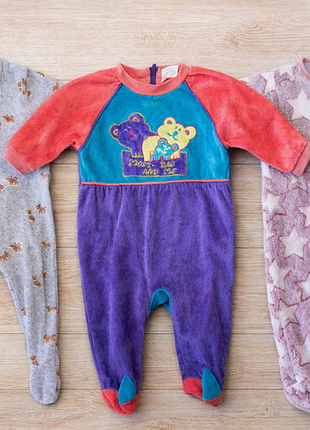 Теплые детские человечки-пижамки