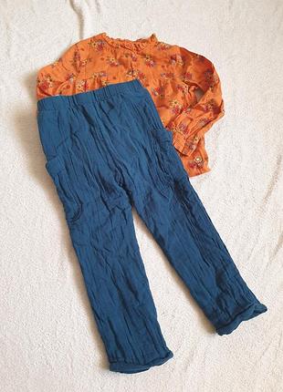 Муслиновые брюки и рубашка