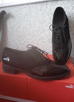 Демисезонные туфли оксфорды 39р