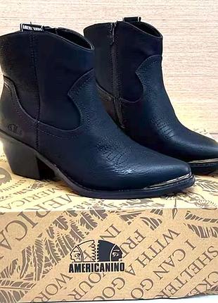 Жіночі західні короткі чоботи з вишивкою, середній каблук, ретро стиль