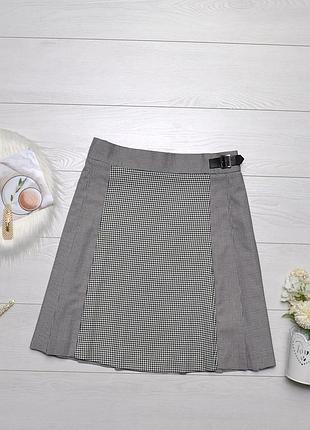 Красива комбінована юбка в гусячу лапку m&s collection.