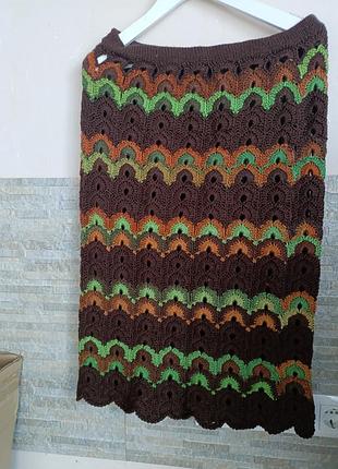 Вязаная юбка в стиле миссони (авторская работа)