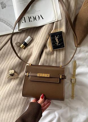 Сумка жіноча ysl в коричневому кольорі