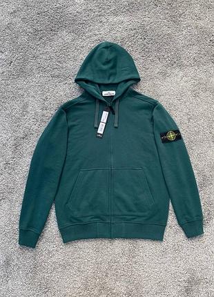 Мужская зип-худи stone island премиум качества со всеми бирками, лодочка берндовая кофта с капюшоном на молнии