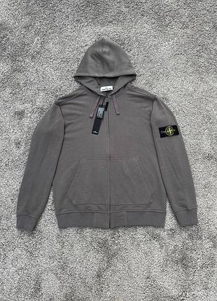Мужская зип-худи stone island премиум качества со всеми бирками, лодочка берндовая кофта с капюшоном на молнии