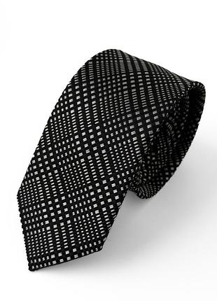 Класична краватка чорно-біла у клітину