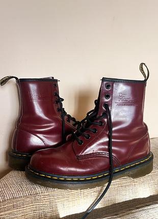 Dr. martens вишневі бордові | взуття зі знижкою | оригінал з англії