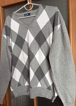 Чоловіча сіра котонова кофта светр 2