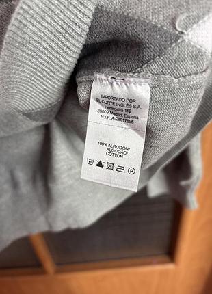 Чоловіча сіра котонова кофта светр 5