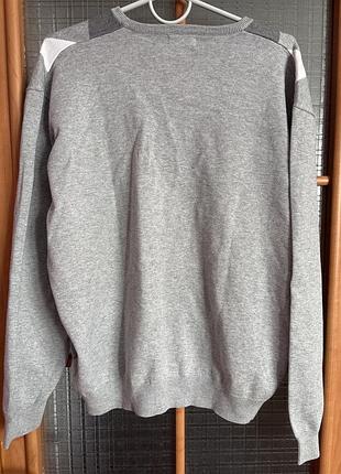Чоловіча сіра котонова кофта светр 7