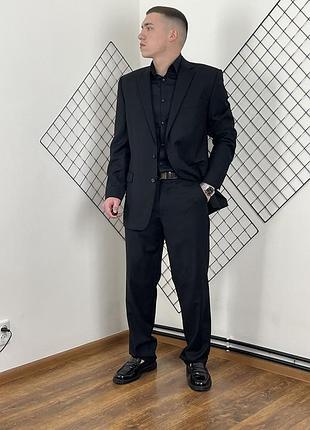 Чорний класичний чоловічий  вовняний костюм двійка lauren ralph lauren, смокінг, оригінал, ральф лорен лаурен, шерстяний, шерстяной