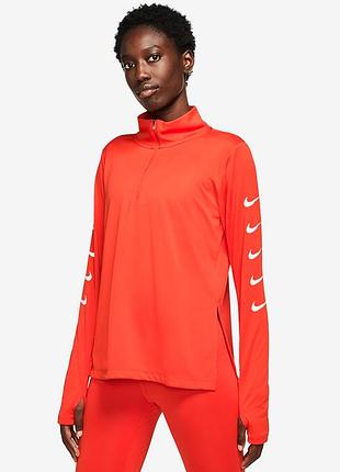 Жіноча спортивна кофта лонгслів для бігу nike swoosh half zip