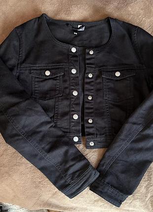 🖤 стильна чорна джинсова куртка 🖤