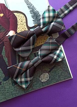 Элегантный классический галстук бабочки в клетку клетка принт мужская женская 
шоколадный зеленый классика галстук-бабочка для невесты на свадьбу