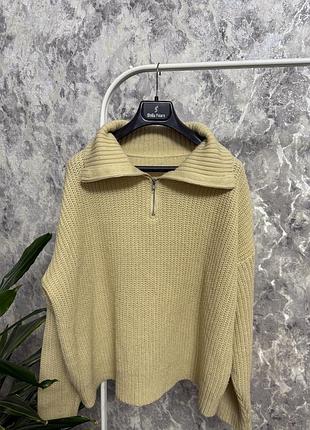 Светр кофта вʼязаний бежевий светр shein l